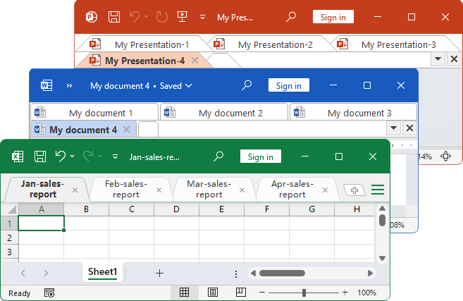 Office Tab 产品界面